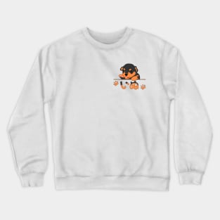 Small cute puppy a perfect gift for dog lover Crewneck Sweatshirt